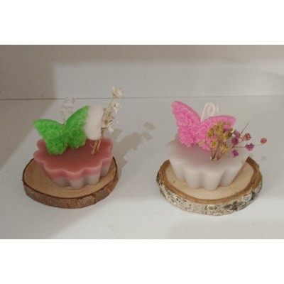 vela cup cake mariposa