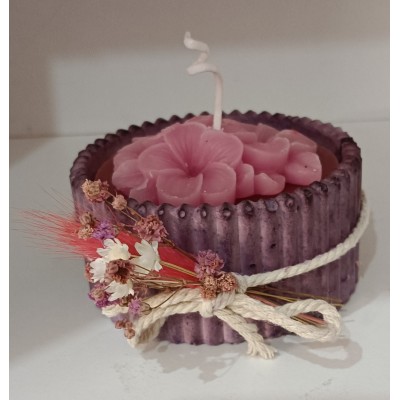 vela en tiesto de cerámica