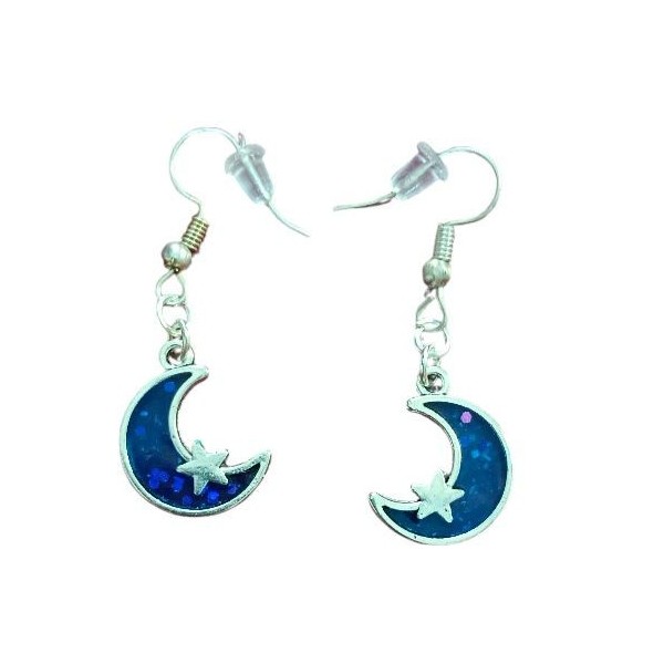 PENDIENTES FORMA DE LUNA